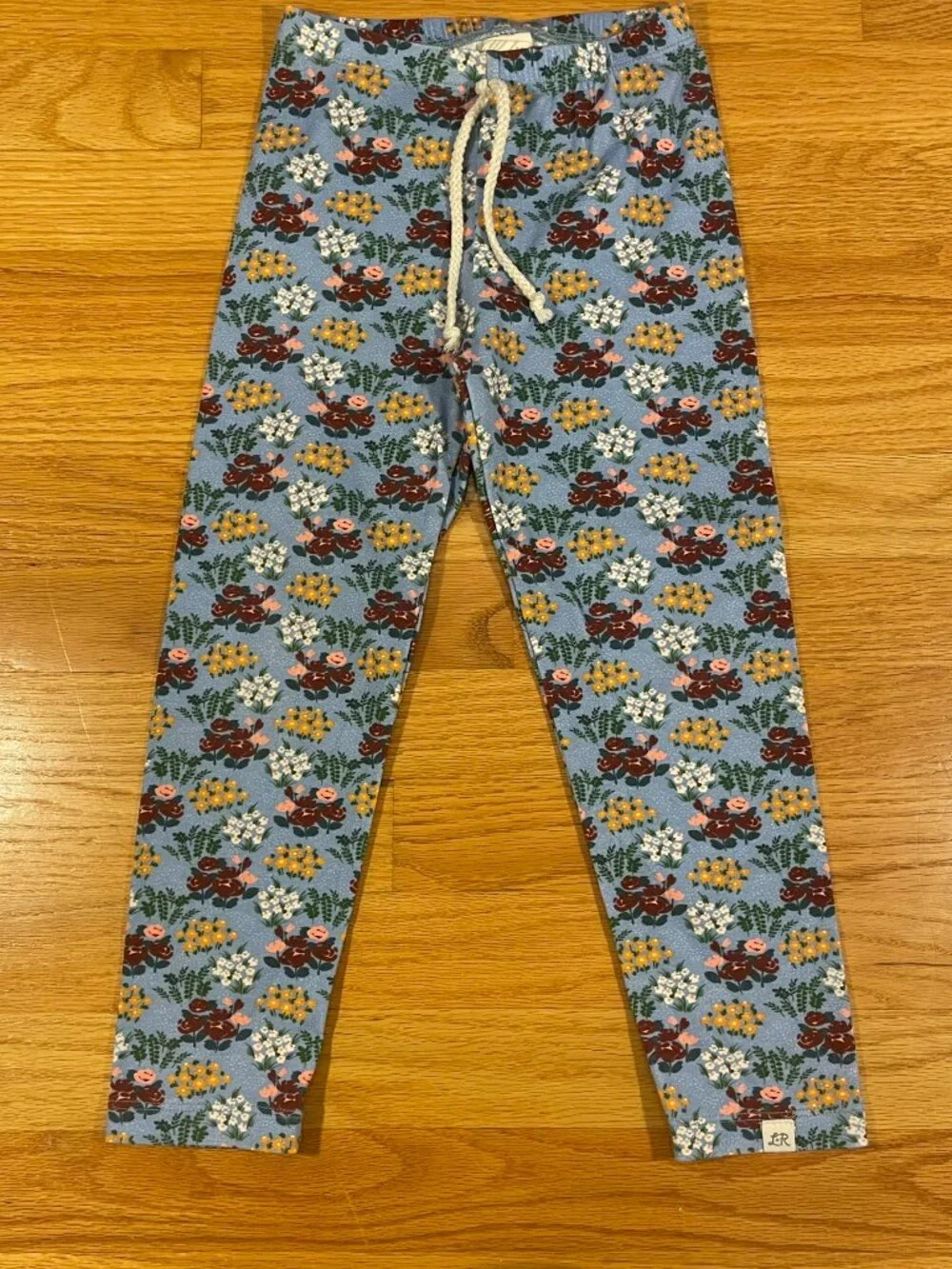 Little Road Co. Green Top & Floral Pants | Size 5Y